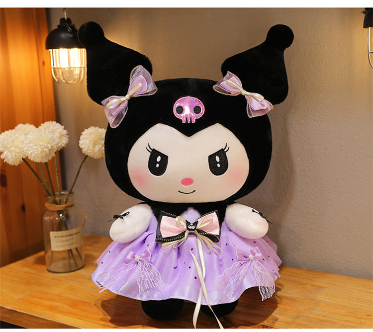 Sanrio Strawberry Kuromi, Princess My Melody, and Cinnamoroll Plush Toys - Multiple Styles and Sizes