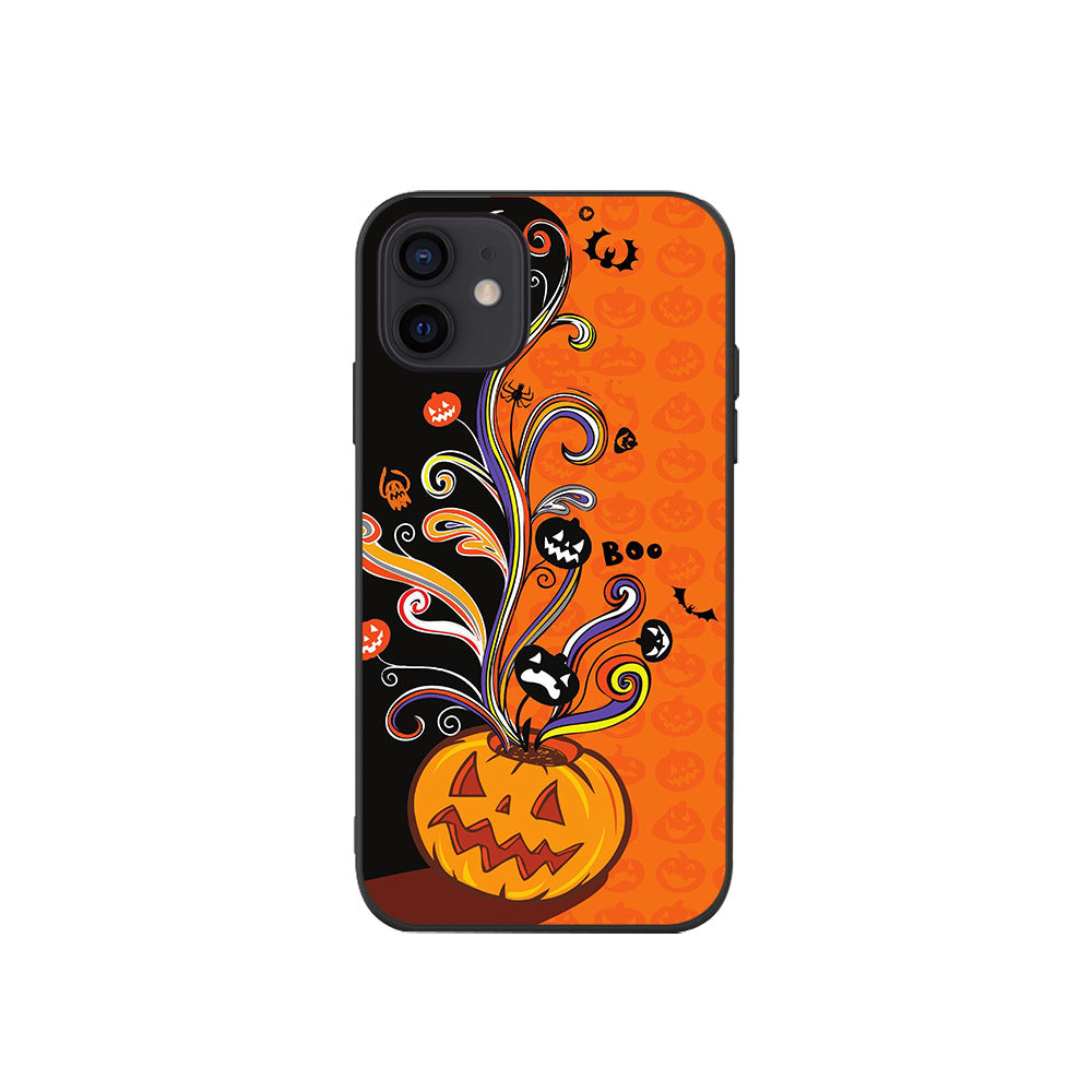 Halloween Party Phone Case - Creative Pumpkin, Witch, Bat, and Haunted House Protective Cover