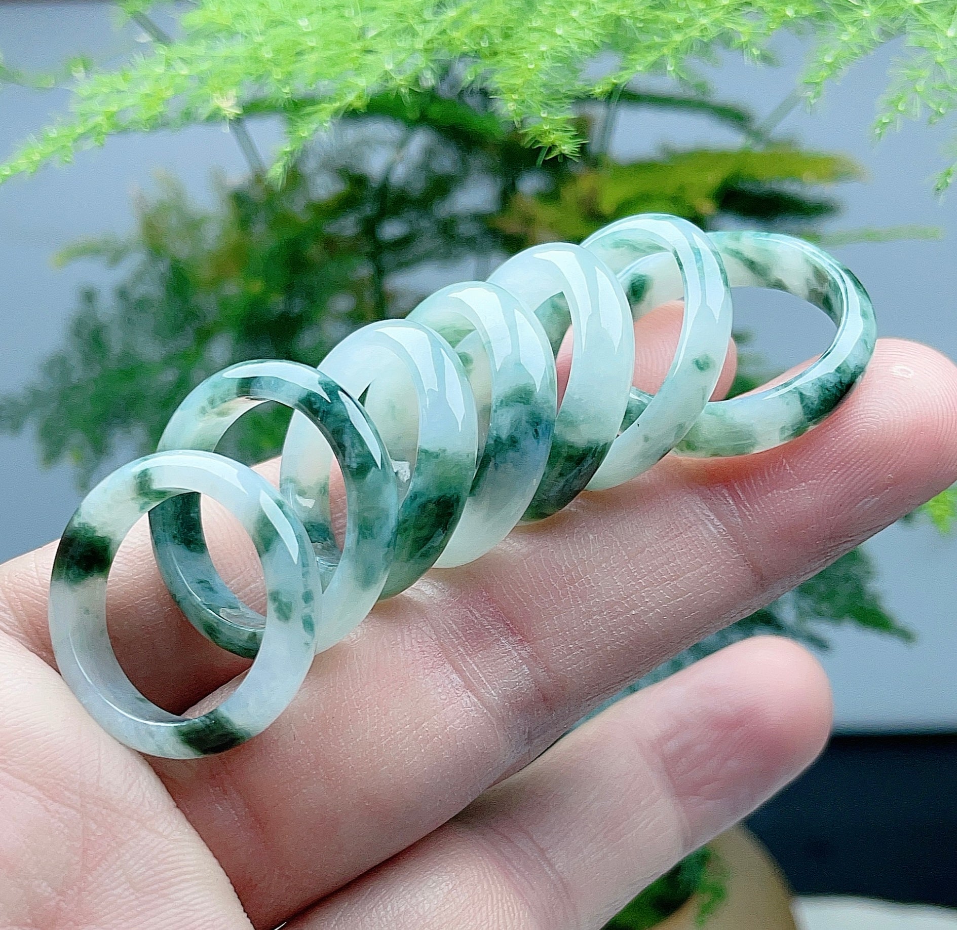 Myanmar natural jadeite ring