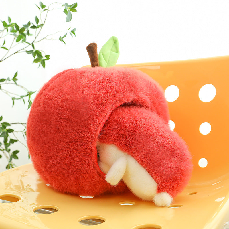 Apple Hedgehog Plush Toy - Adorable Hidden Hedgehog Plush with Removable Apple Cover, Large Plush Doll Gift