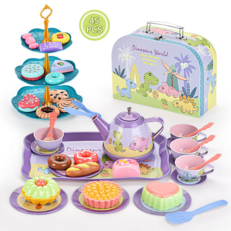 Royal Princess Afternoon Tea Set - Pretend Play Western Cake and Dessert Gift Box for Girls