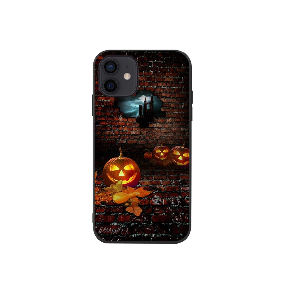 Halloween Party Phone Case - Creative Pumpkin, Witch, Bat, and Haunted House Protective Cover