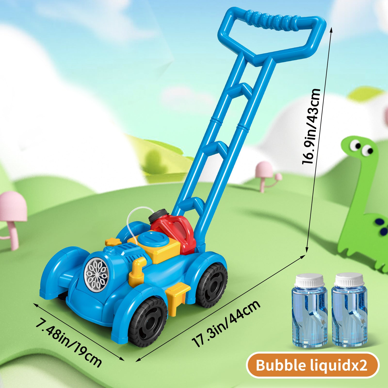 Children’s Tank Push Bubble Car - Electric Rotating Bubble Machine Toy for Outdoor Fun and Weddings