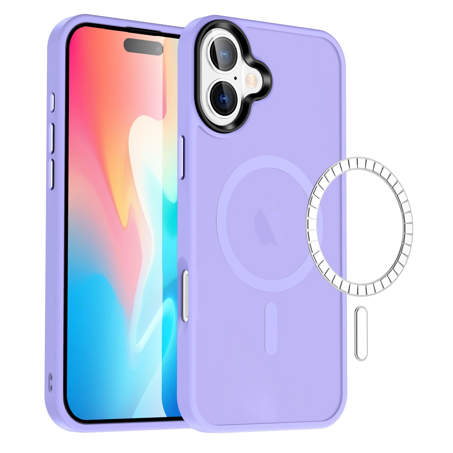 Apple series mobile phone case frosted magnetic case wireless charging anti-fall mobile phone protective case