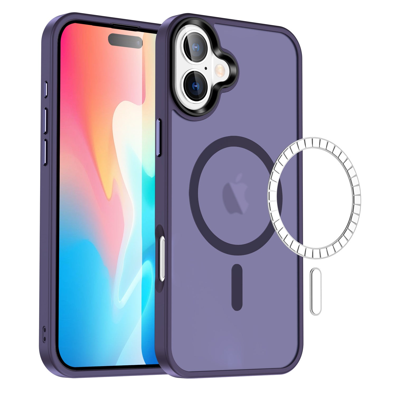 Apple series mobile phone case frosted magnetic case wireless charging anti-fall mobile phone protective case