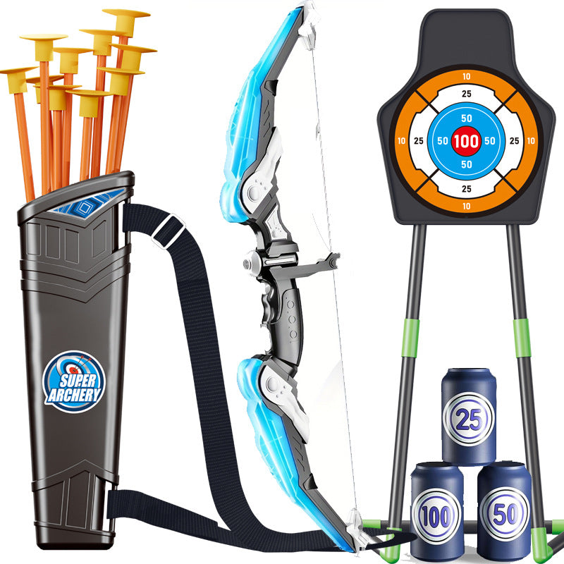 Children's Light-Up Archery Set - Sports Shooting Toy with Bow and Arrow for Boys