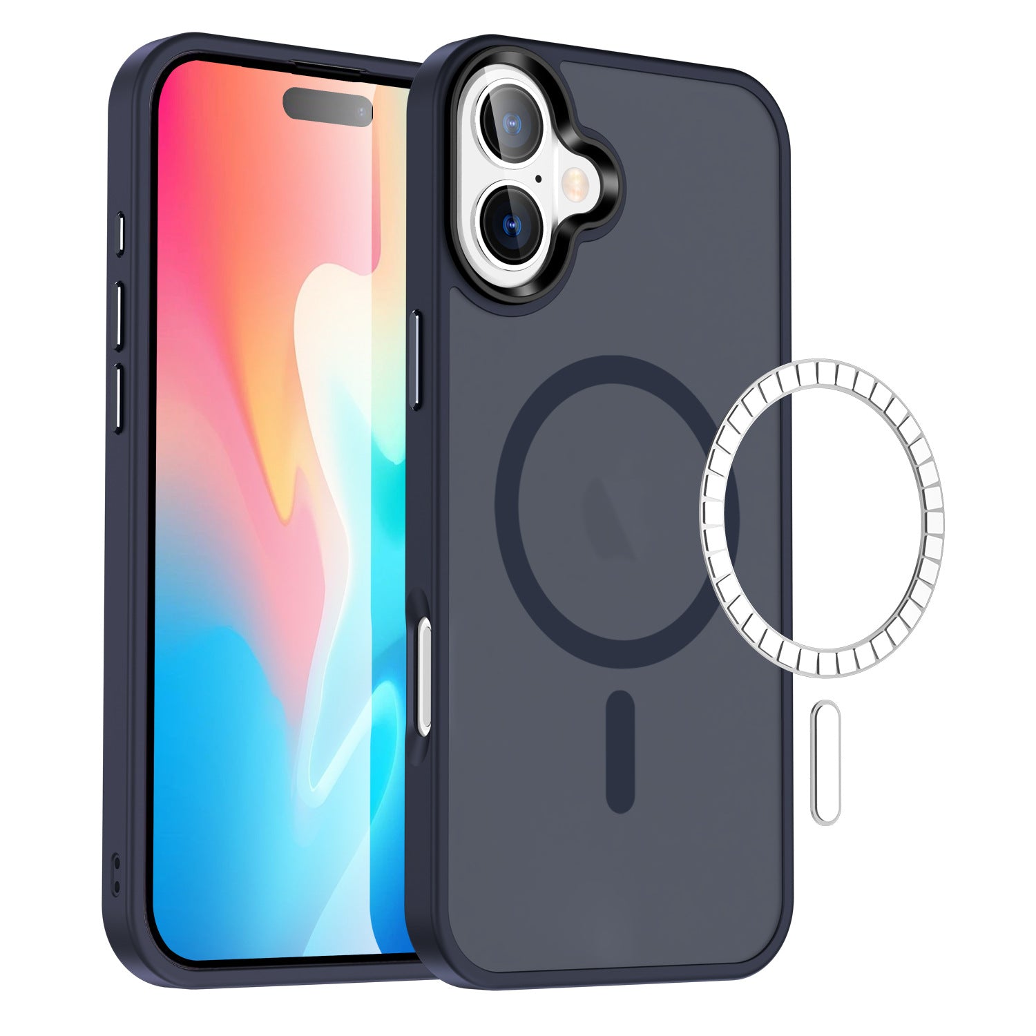 Apple series mobile phone case frosted magnetic case wireless charging anti-fall mobile phone protective case