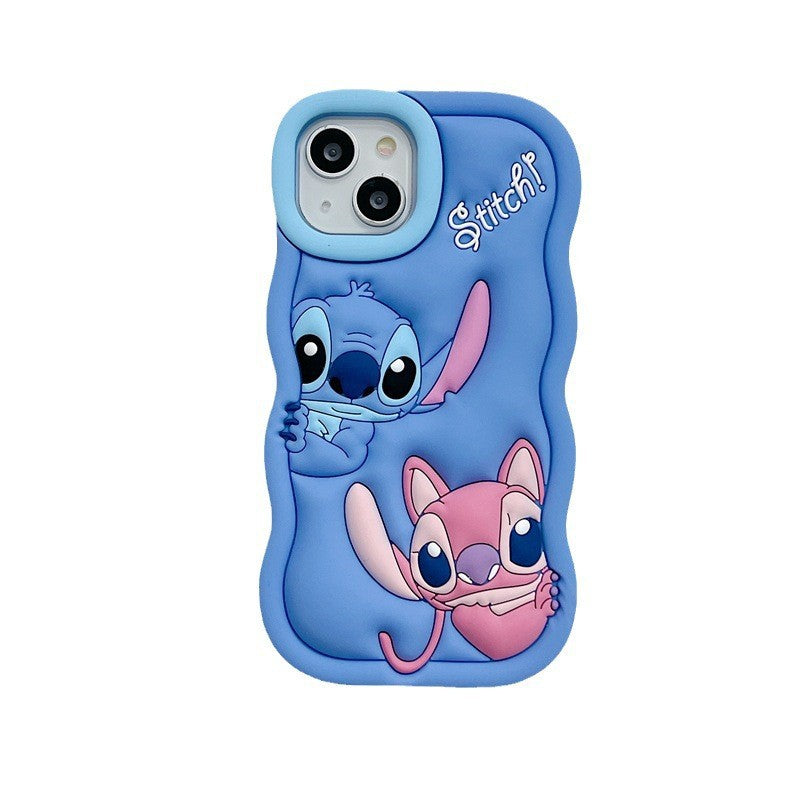 Cute couple style Stitch for Apple series silicone mobile phone protective case