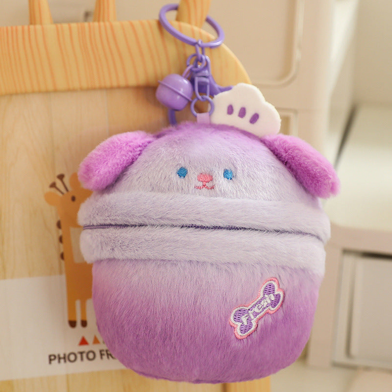 Cute Dog Egg Plush Toy - Adorable Puppy Plush Keychain, Creative Backpack Charm for Students and Friends