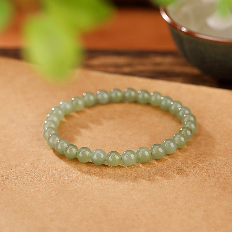 Handmade Natural Hetian Jade Healing Bracelet