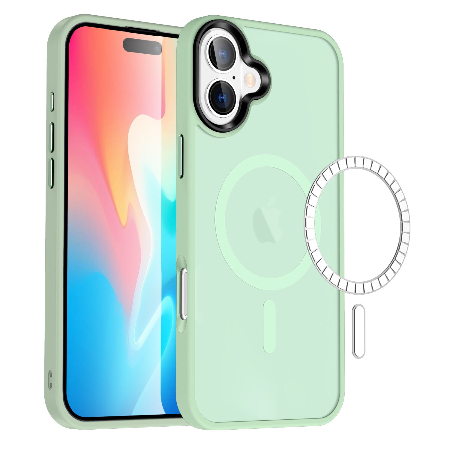 Apple series mobile phone case frosted magnetic case wireless charging anti-fall mobile phone protective case