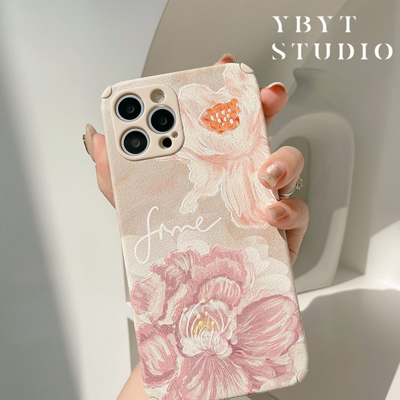 Fresh oil painting flowers for iPhone Apple series mobile phone case