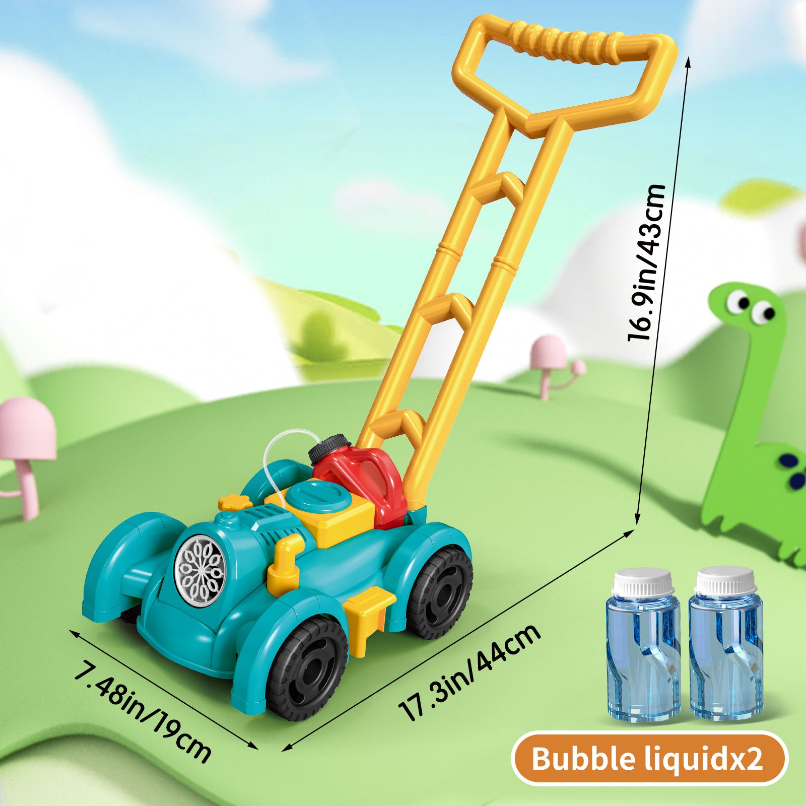 Children’s Tank Push Bubble Car - Electric Rotating Bubble Machine Toy for Outdoor Fun and Weddings