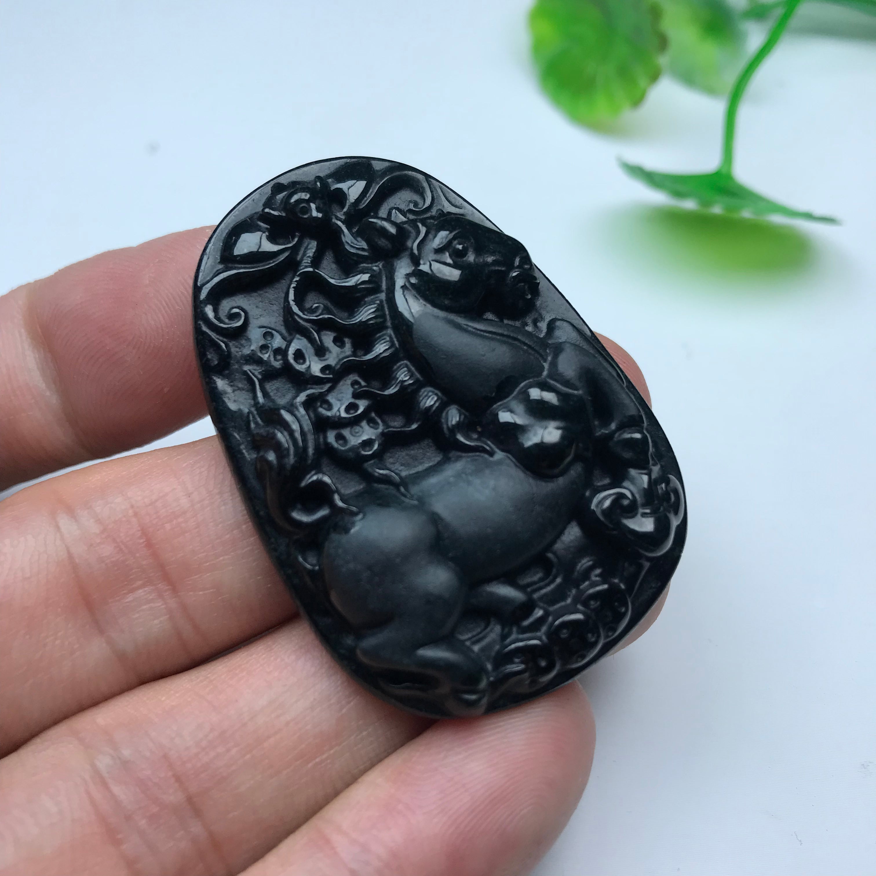 Natural Burmese Jade Zodiac Sign