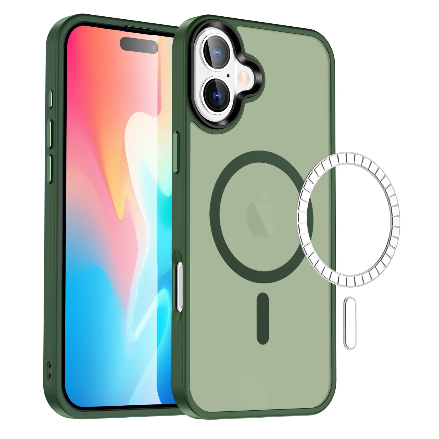 Apple series mobile phone case frosted magnetic case wireless charging anti-fall mobile phone protective case