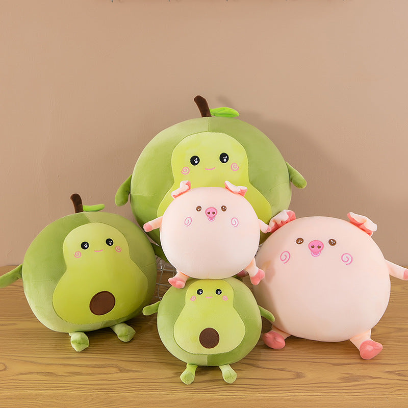 Green Mini Pig Plush Pillow - Avocado Pig Stuffed Toy - Cute Birthday Gift