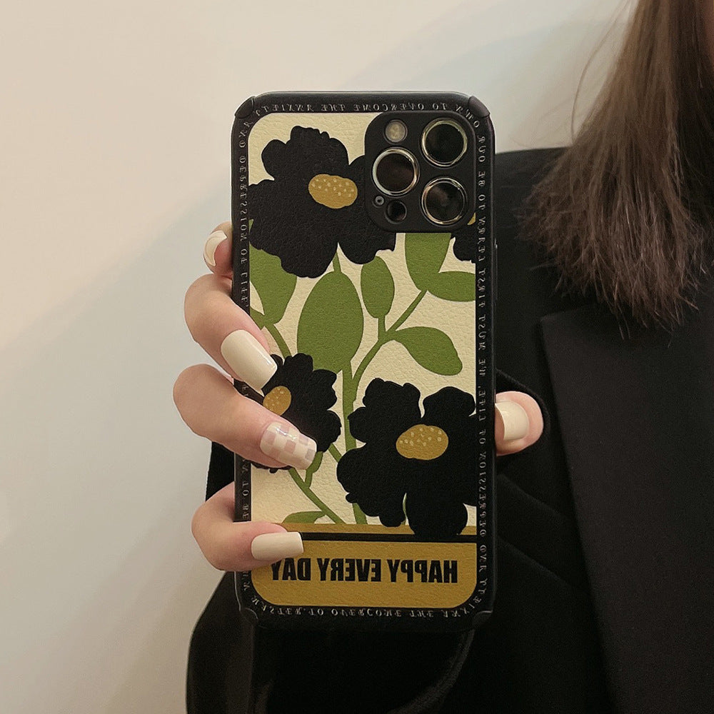 Fresh oil painting flowers for iPhone Apple series mobile phone case