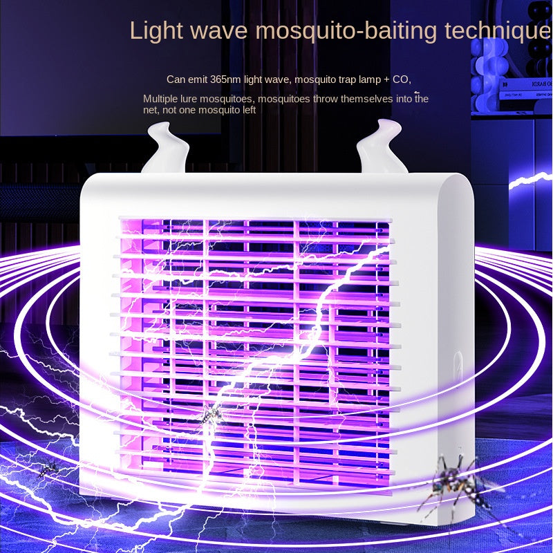 Wall-Mounted Outdoor Mosquito Lamp - LED UV Electric Zapper, Rechargeable Insect Trap