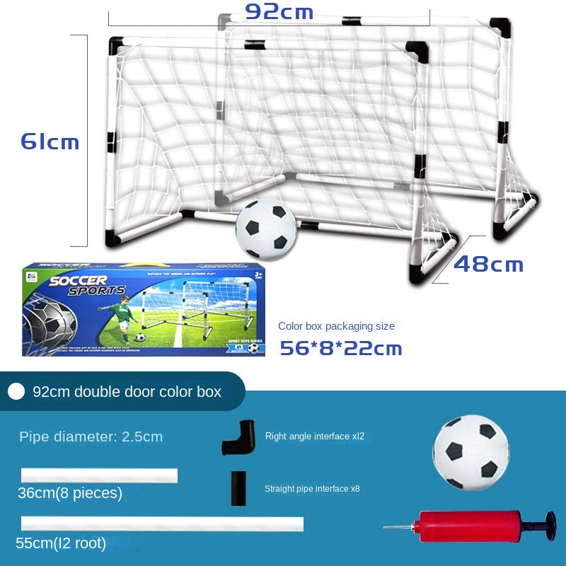 Children's Indoor and Outdoor Plastic Soccer Goal Set - DIY Sports Toy Football Frame