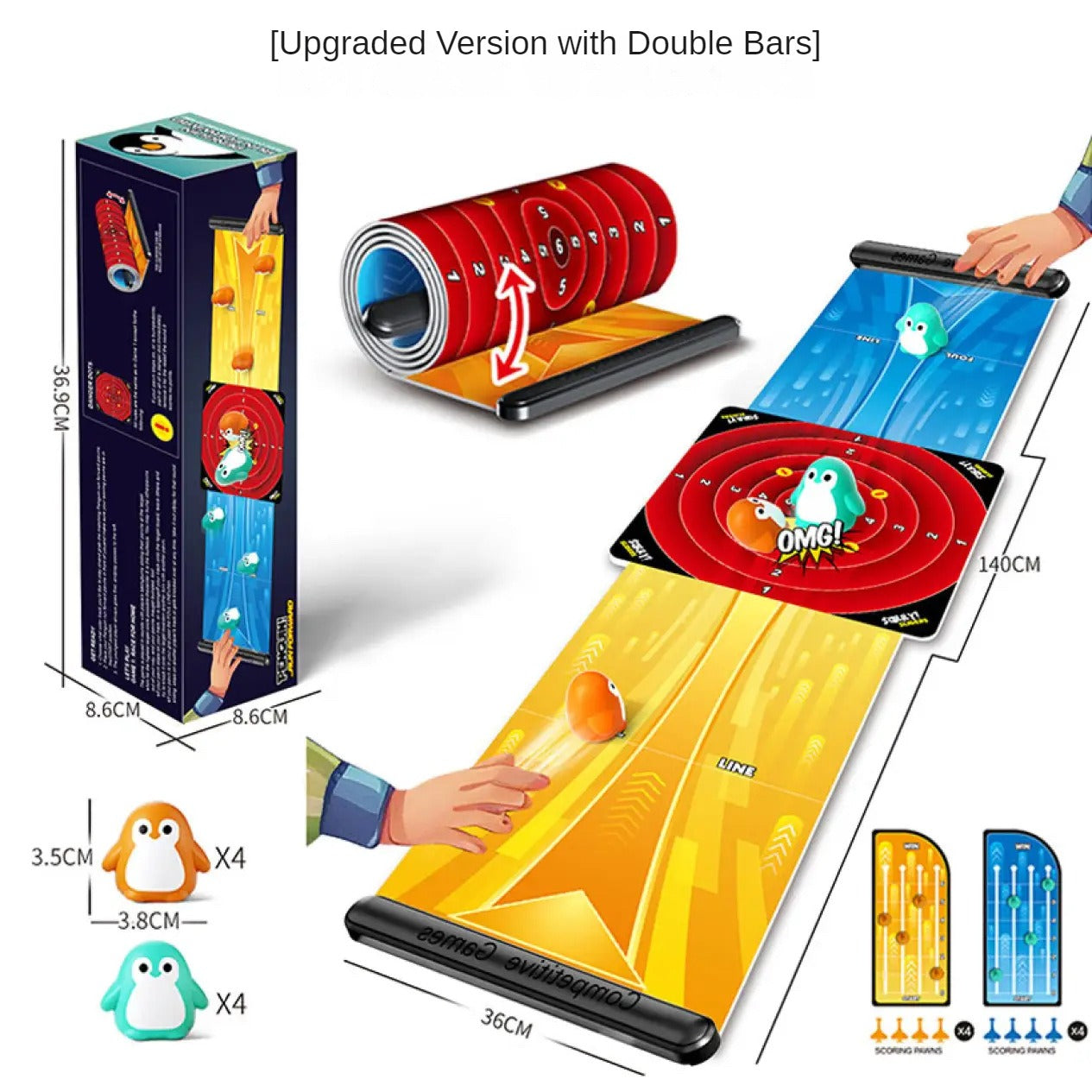 Indoor Curling Board Game Set - Interactive Tabletop Sports Toy for Kids and Family