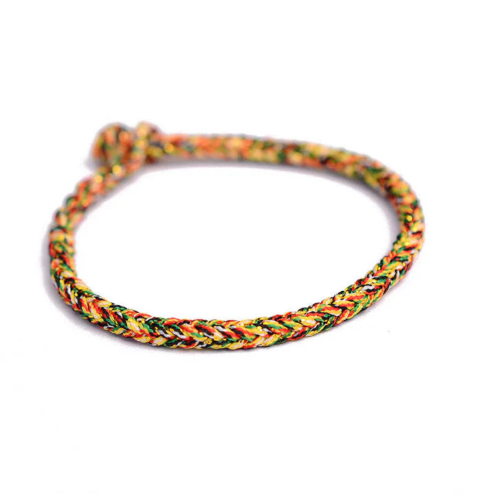 Tibetan Handmade Eight Thread Peace Knot Protection Braided String Bracelet