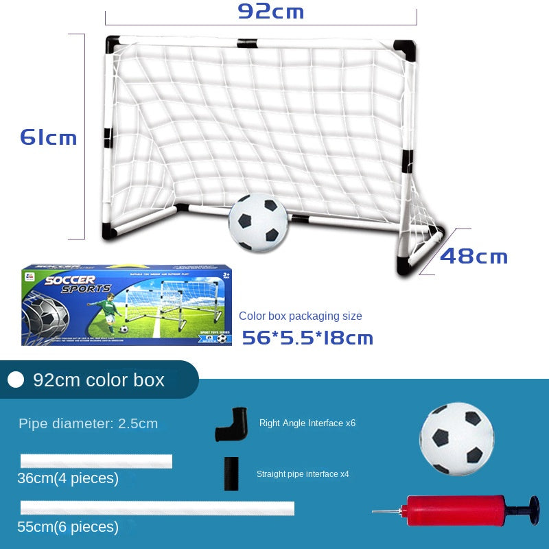 Children's Indoor and Outdoor Plastic Soccer Goal Set - DIY Sports Toy Football Frame