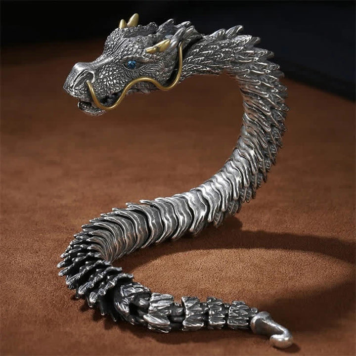 Nordic Dragon Handmade Amulet Luck Protection Chain Bracelet