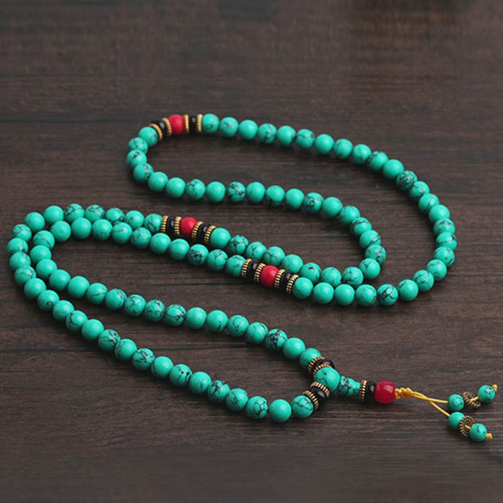 Tibetan Turquoise Healing Mala Bracelet