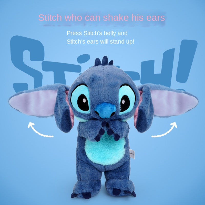 Stitch Plush Toy - Adorable Movable Ear Stitch Plush Doll and Sleep Pillow